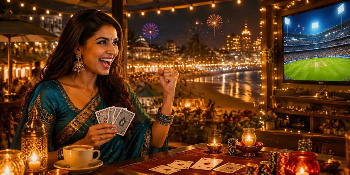Young adult enjoying Teen Patti mobile game