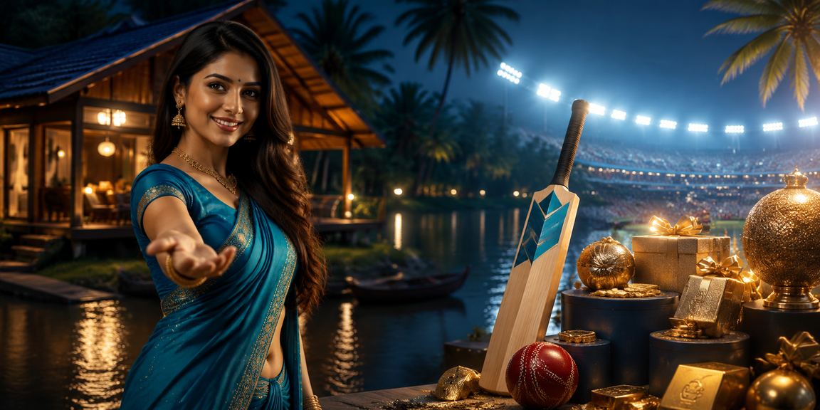 Traditional Kerala saree culture blending with safe cricket betting